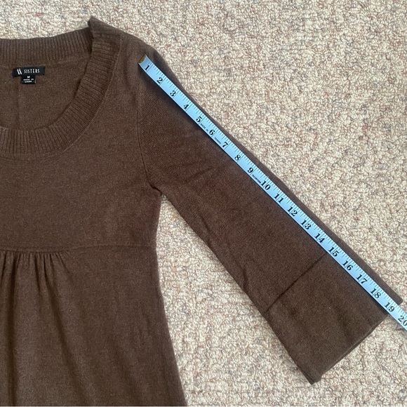 Vintage A-line Sweater Dress Bell Sleeves - Picture 8 of 9